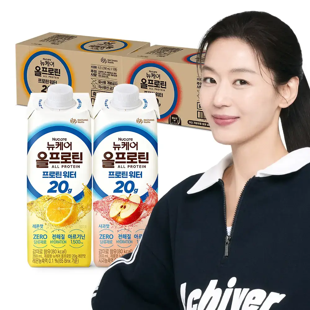 [단백질20g] 뉴케어 올프로틴 프로틴 워터 350mlx18팩(사과맛/레몬맛)